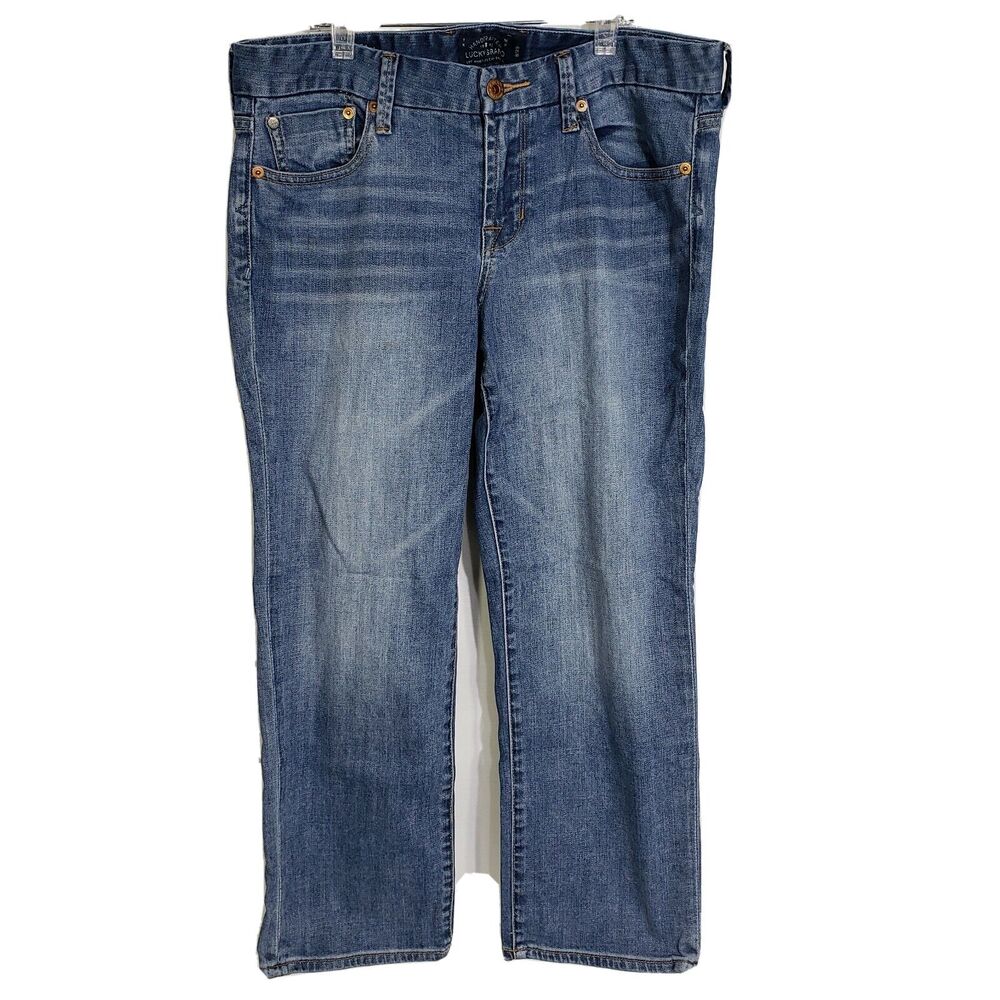 Lucky Brand Womens Jeans Size 8/29 Sweet Jean Crop Blue Flap Pocket Denim7W12030